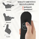 Poltrona Alzapersona Massaggiante e Reclinabile 93x104x105 cm con Telecomando in Tessuto Effetto Velluto Grigio  
