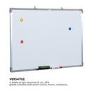Lavagna Magnetica 110x80 cm in Alluminio con Magnetini e Pennarello Marcatore 