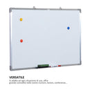 Lavagna Magnetica 110x80 cm in Alluminio con Magnetini e Pennarello Marcatore 