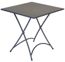 Tavolino Quadrato Pieghevole da Giardino 70x70 cm in Ferro Vorghini Orta Antracite