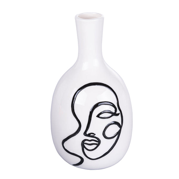 prezzo Vaso con Viso Ø12,6x23 cm in Ceramica VdE Tivoli 1996 Vis a Vis