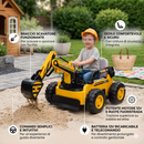 Escavatore Elettrico per Bambini 12V Ruspa Truck Giallo e Nero