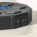 Macchina da Boxe a Parete 40x40x7,5 cm Punch Boxe con Connessione Bluetooth e Luci in PE e PU Nero      
