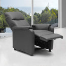 Poltrona Relax Reclinabile Manuale 75x95x103 cm in Similpelle Grigio
