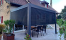 Pergola da Giardino 3,6x3 m in Alluminio con Tende Laterali Grigio Antracite