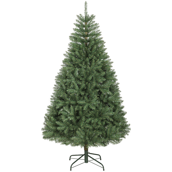 Albero di Natale Artificiale 180 cm 1687 Rami a Cerniera e Base in Metallo Pieghevole Verde acquista