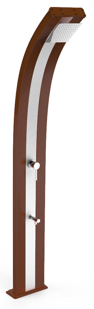 prezzo Doccia Solare da Esterno Giardino 40L Miscelatore e Lavapiedi Arkema Dada Fascia Inox Oro Van Gogh