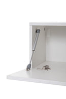 Pensile da Soggiorno 1 Anta a Ribalta 140x31x29 cm in Legno TFT Cube Grigio Opaco