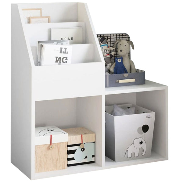 acquista Libreria Cameretta Bambini Legno Scaffale 5 Ripiani Porta Giocattoli Libri Rivis