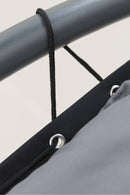 Amaca Dondolina da Giardino in Ferro e Textilene con Parasole Soriani Malibù Grigia