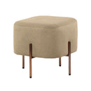 Pouf Poggiapiedi 41x41x41 cm in Tessuto Kate Beige