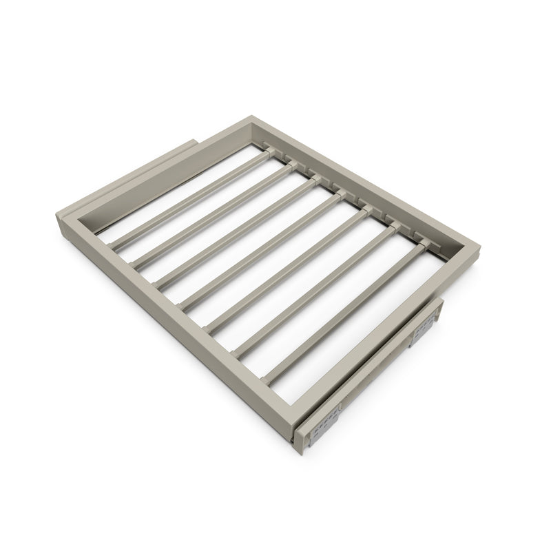 Kit 7 Aste Pantaloni per Armadio 600 mm in Acciaio Emuca Grigio Pietra