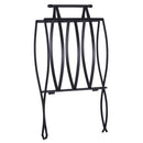 Portalegna Legnaia Pieghevole in Ferro 60x35x45 cm Max 30Kg  Nero