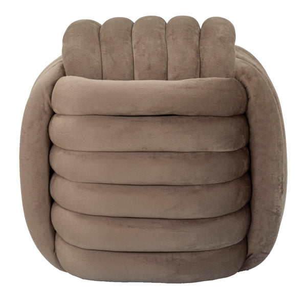 Puff Softy Grigio 45x45x45 cm in MDF e Cotone e Poliestere Grigio prezzo