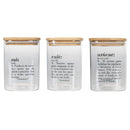 Set 3 Barattoli Sale Zucchero e Caffè 1 Litro in Vetro VdE Tivoli 1996 Spagnolo Trasparente