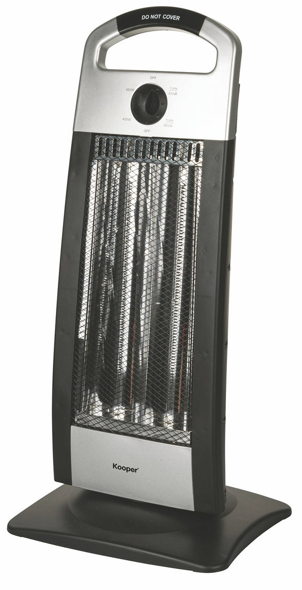 Stufa Elettrica 2 Elementi 30x23x62 cm 900W Kooper Nera e Grigia acquista