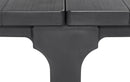 Tavolo Doppio da Giardino 295x90x74,5 cm in Resina Keter Kulie Double Antracite