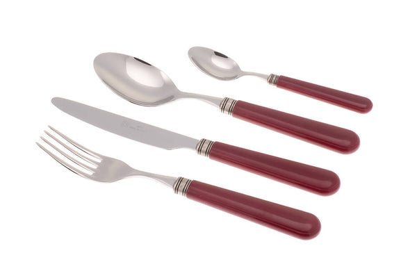 acquista Servizio Set di Posate 24 Pezzi in Acciaio Inox Rivadossi Sandro Mistral Bordeaux