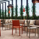 Set 4 Sedie 46x56x82 cm Mosk polipropilene grigia