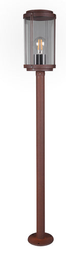 Lampada Palo da Esterno Attacco E27 in Alluminio Ruggine