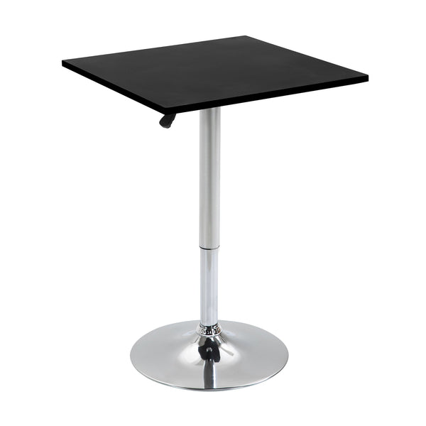 Tavolino Quadrato Altezza Regolabile 60x60x82-103 cm Nero sconto