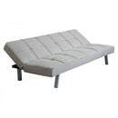 Divano Letto Aaron 178x80x71 cm in Tessuto Grigio chiaro