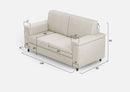 Divano 2 Posti 148x85x85 cm Marrak in Tessuto Latte