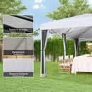 Gazebo da Giardino 6x3 m Pieghevole con Zanzariera e Borsa di Trasporto in Acciaio e Tessuto Oxford Crema      