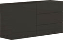 Credenza 1 Anta + 3 Cassetti 110x40x60,5 cm Metis Antracite Lucido