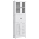 Mobile Colonna Bagno 60x30x170,5 cm con 3 Armadietti Bianco   