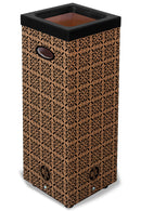 Pattumiera Per Raccolta Rifiuti 38x38xh80 cm in Cartone Con Stampa Grafica G1 Beige