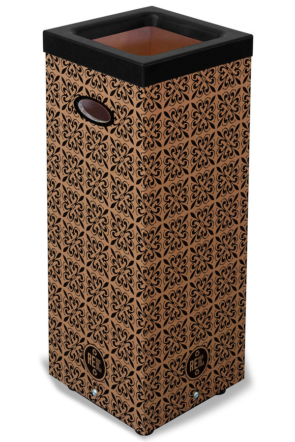 Pattumiera Per Raccolta Rifiuti 38x38xh80 cm in Cartone Con Stampa Grafica G1 Beige acquista