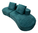 Divano Island Petrolio 238x92x78 cm in Spugna e Poliestere Verde acqua      