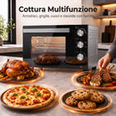 Forno Elettrico 1500 W 36 L 53,1x38x35 cm con Temperatura Regolabile Max 230° Timer 60 min Griglia Teglia e Manico      