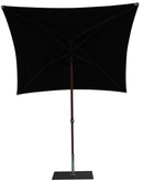 Ombrellone da Giardino 2x2 m Palo Ø38 mm in Alluminio Effetto Legno Tessuto Olefin Trend Wood Nero