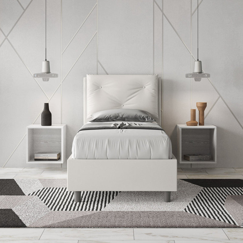 Letto Singolo Appia Bianco Varie Misure