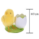 Set 9 Pupazzi Pulcini Decorativi con Uova H 8 cm