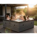 Piscina Spa Vasca Semi-Rigida 180x180x70 cm 6 Posti Riscaldamento Integrato Struttura in Schiuma NetSpa Celestia Grigio Screziato