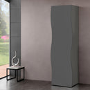 Armadio 1 Anta Onda 63x40x187,2 cm Finitura in Melamina Antracite Opaco 