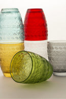 Set 6 Bicchieri Ø8,3x10,5 cm in Vetro Villa d'Este Home Tivoli Mexico Multicolor