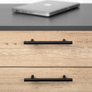 Maniglie per Mobile Interasse 160 mm Acciaio Inossidabile Cavo Verniciato Nero 25 Pezzi Emuca