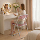 Set 4 Sedie Pieghevoli 47x48x75 cm in Acrilico Trasparenti Rosa      