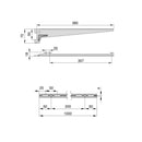 Kit per Fissaggio Mensole 330 mm in Acciaio Emuca Bianco