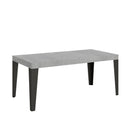  Tavolo Allungabile 200-304x90x77 cm Flame Cemento Telaio Antracite