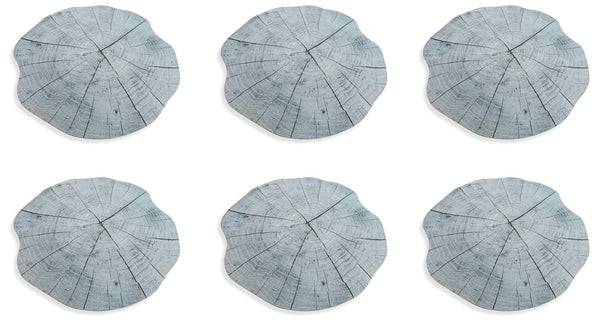 sconto Set 12 Tovagliette Ø38 cm in Plastica Villa d'Este Home Tivoli Tronco Grigio