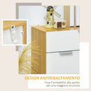 Mobile 2 Ante 1 Cassetto 70x35x92 cm in Truciolato Bianco