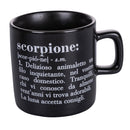 Tazzina Caffè Zodiaco "scorpione" Ø6x6,5 cm in Bone China VdE Tivoli 1996 Nero