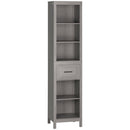 Mobile a Colonna per Bagno 42x30x170 cm in Truciolato Grigio