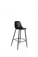 Set 2 Sgabelli 47,5x47xH91,5 cm in Polipropilene Frida Nero