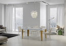 Tavolo Allungabile 180-284x90x77 cm Flame Bianco Frassino